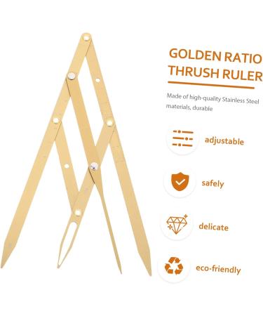 Ipetboom 3 Pcs Second Generation Scale Metal Scissors Eyebrow Marker Ruler Eyebrow Drawing Tool Stencil Mold - Buy Online on GoSupps.com