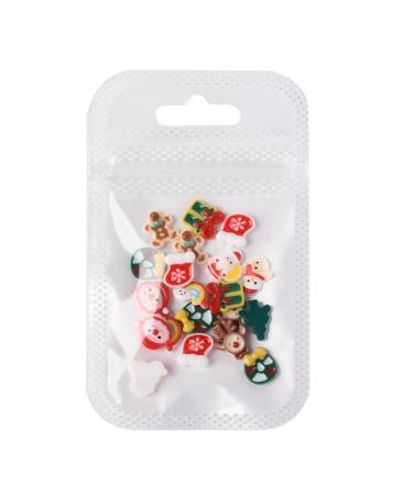 FEIlei 1Bag Resin Nail Art Christmas Decorations with Luminescent Effect Perfect for DIY Manicure