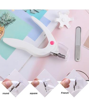 Adjustable U-Shaped Acrylic Nail Clipper with Nail File - Stainless Steel Trimmer for Nail Art - Buy Online on GoSupps.com
