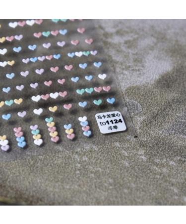 Mini Embossed DIY Colorful Love Heart Valentine's Day Nail Stickers Nail Decals(B) - Buy Online on GoSupps.com