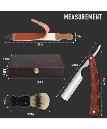 Professional Straight Blade Razor Kit - Stainless Steel Shaver for Men | Home & Salon Grooming - International Shipping Available - Buy Online on GoSupps.com