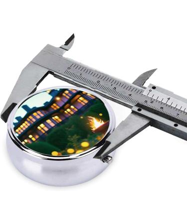 Castle Lighting Mini Round Pill Box - 3 Compartment Travel Organizer for Medicine & Vitamins | Portable Pill Case for Home & Office - Buy Online on GoSupps.com