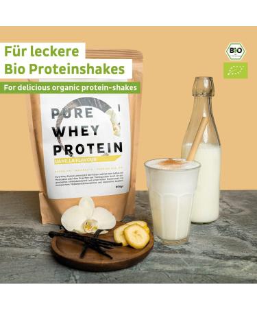 Buy Organic Whey Protein Powder Vanilla - 100% Natural Soy-Free - High-Quality Protein Shakes from Germany - 600g - Buy Online on GoSupps.com