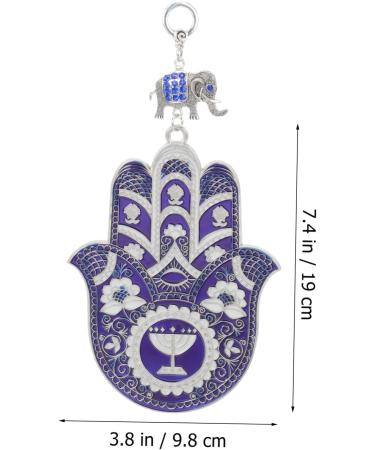 PRETYZOOM Blue Eyes Pendant Keychains Ornament Boho Decor Bohemian Decor Hand Pattern DIY Pendant Cute 19x9.8cm Blue - Buy Online on GoSupps.com