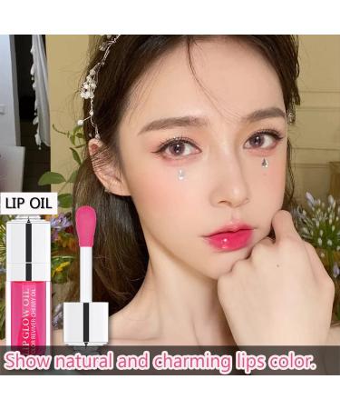 Hydrating Plumping Lip Oil Gloss Balm Care - Transparent Tinted Sheer Color Moisturizing Non-Sticky Nourishing Repairing Lip Care Products (RASPBERRY) - 007# RASPBERRY - Buy Online on GoSupps.com