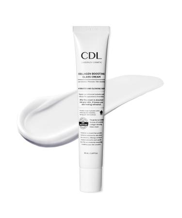 CANDORLOV CDL Collagen Boosting Glass Cream - Glass Skin 72 HR Moisturizer with PDRN & Hyaluronic Acid - Firming Instant Elasticity Improving Korean Skin Care for All Skin Types 1.69 fl. oz.