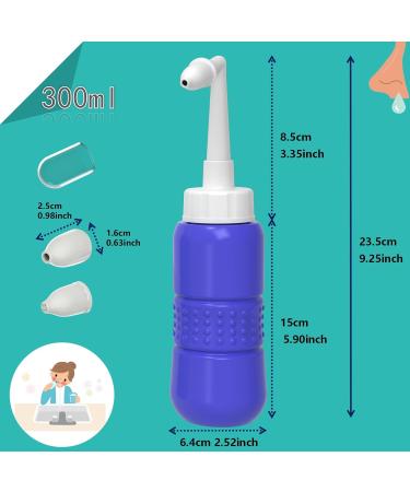 TONELIFE 2PCS Nose Wash Kit - Soft Nozzles Neti Pot & Nasal Cleaner - Sinus Rinse Kit with Empty Sprayer (Blue+Pink) - International Shipping Available - Buy Online on GoSupps.com