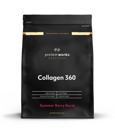 Protein Works - Collagen 360 Supplement Powder Types I & III High Protein Summer Berry Burst 480g 32 Servings