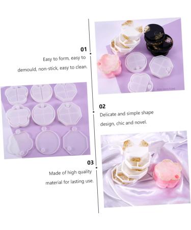 NUOBESTY Candle Epoxy Molds 3pcs Box Jewelry Box Silicone Mold Earth Tones To Rotate Lip Gloss Candle Molds White 10.8X10.2X2.6CM - Buy Online on GoSupps.com