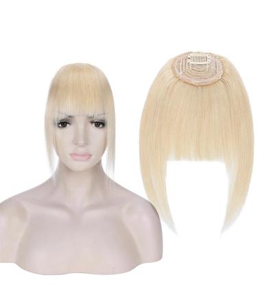 Bangs Clip in Bangs Real Human Hair Bangs for Women Clip on French Bangs Real Hair Nice Natural Flat Neat Bangs with Temples 1Pcs for Women Curved Bangs for Daily Wear (Color : #60)