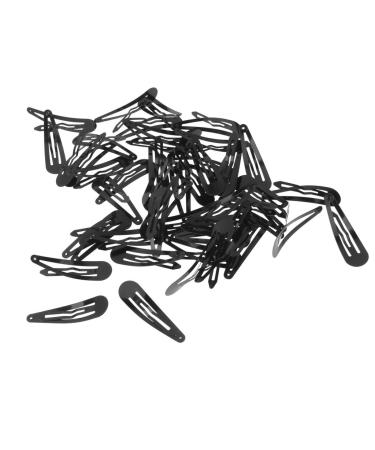 50 Pack Black Hair Snap Clips - Perfect for DIY Jewelry & Craft Projects | International Shipping - Buy Online on GoSupps.com