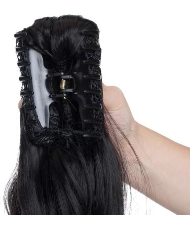 Claw Clip Ponytail Hair Extension: Synthetic Wavy Curly Hairpiece 18inch - Natural Black - Buy Online on GoSupps.com