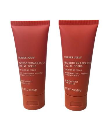 2-Pack Trader Joe's Microdermabrasion Facial Scrub Exfoliating Cream with Pomegranate Pineapple & Papaya Extracts Dermatologist Formulated 2 oz - Buy Online on GoSupps.com