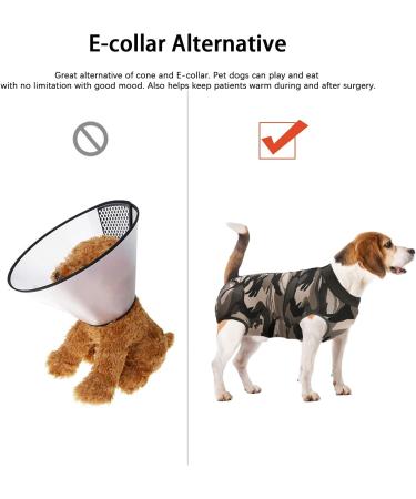 Ouuonno Healing Suits for Dogs | XXL Camouflage | Surgical Relaxation for Abdominal Wounds & Skin Diseases | Cone E-Neck Band Alternatives - Buy Online on GoSupps.com