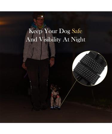 AQH Dog Shoes - Breathable Boots for Dogs with Reflective Straps | Microfiber Leather & Rubber Sole | Size B Wide 7 (6.3-6.7 cm) - International Shipping Available - Buy Online on GoSupps.com