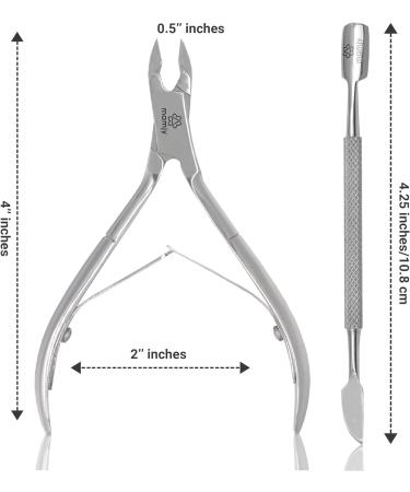 Mamjy Professional Cuticle Cutter & Pusher Tool Kit for Manicure & Pedicure - Buy Online on GoSupps.com