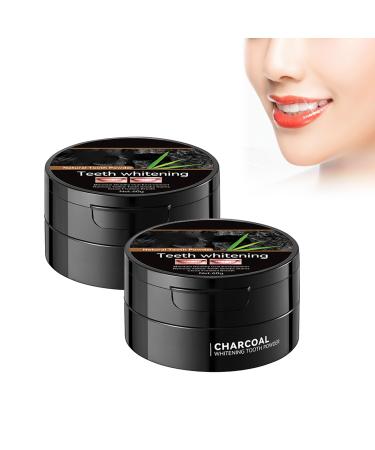 Hppsctink 2pcs Teeth Whitening Powder Whitening Charcoal Powder Tartar Remover Fresh Breath 2pcs*60g