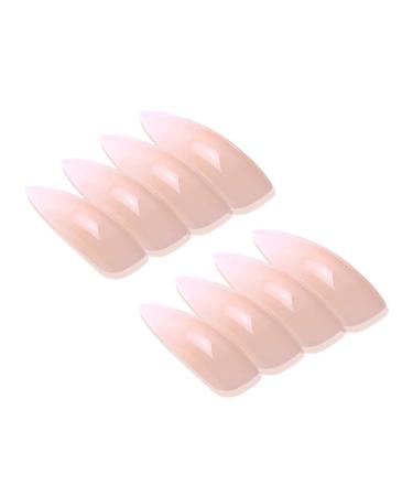 Allstarry 120pcs Extra Long Ombre French Fake Nail Natural Nude Stiletto Press on Nails - Full Cover Artificial Manicure Nail Tips for Women and Girls - Buy Online on GoSupps.com