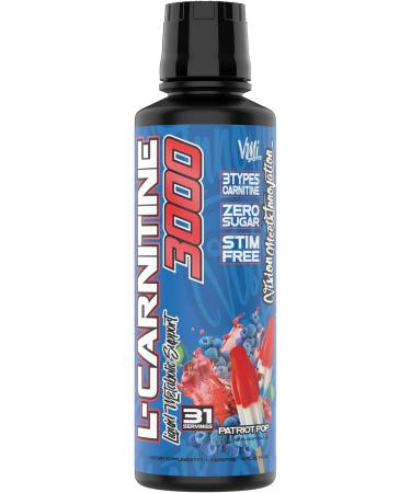 L-Carnitine 3000 Liquid | 3000 mg Carnitine Supplement | Zero Calorie Zero Sugar Keto Friendly for Men and Women Great Tasting| 31 Servings (Patriot Pop 16 fl. oz.) - Buy Online on GoSupps.com