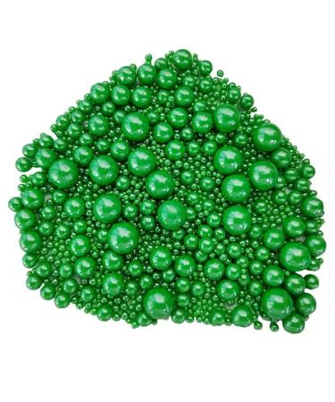 Edible Christmas Green Pearl Sprinkles - 120g Decorative Sweets for Cakes Cupcakes & More | Perfect for Birthdays Weddings & Holidays - Buy Online on GoSupps.com