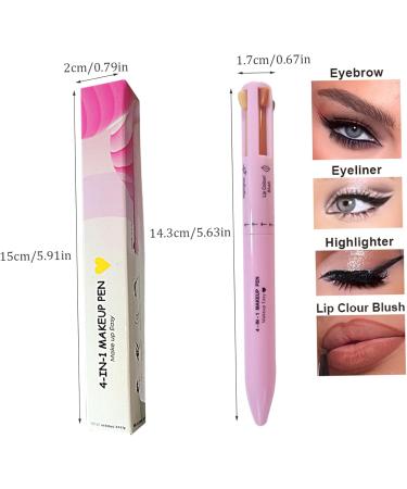 4 in 1 Makeup Pen Makeup Pencil from Eyeliner Lip Liner Brow Pencil and Highlighter Easy-To-Apply & Compact Makeup Accessories Type 2 Makeup Pen - Buy Online on GoSupps.com