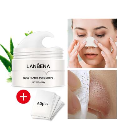BlackheadMask With 60 Paper Strips - Nose Strips Blackhead - Nose Blackhead RemoverMask - Nose Plant Pore Strips - Black Head Remover Peel OffMask - Deep Cleansing Peel Off NoseMask 4 sets - Buy Online on GoSupps.com