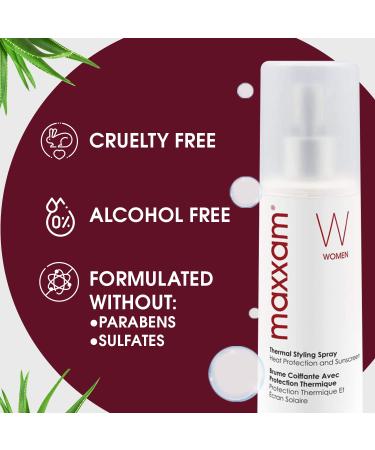 Maxxam Thermal Styling Spray with Leave-in Moisturizing Conditioner Daily Heat Protectant with Hair Sunscreen 6 Fl Oz - Buy Online on GoSupps.com