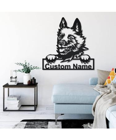 Personalized Schipperke Dog Wooden Shield Art | Custom Pet Plaque | Unique Father's Day & Birthday Gift for Dog Lovers - Buy Online on GoSupps.com