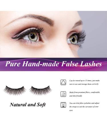 EARLLER 20 Pairs Faux Mink Fluffy Volume False Eyelashes - 10 Styles, Handmade Makeup Lashes Set with 3D and 5D Styles for Natural & Dramatic Looks - Reusable Pack of Short and Long Eyelashes - Buy Online on GoSupps.com