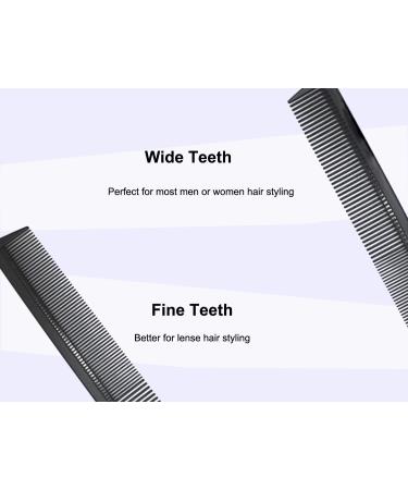 Professional Teasing Comb - Fine and Wide Tooth Hair Barber Comb - Carbon Fiber Styling Comb for All Hair Types - Buy Online on GoSupps.com
