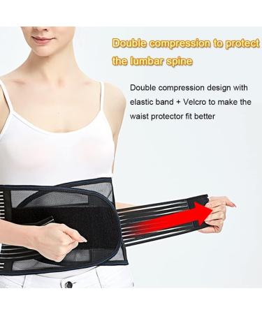 Back Bandage & Compression Belt - Adjustable Lumbar Support for Pain Relief | Gift for Men & Women | Schwa Black XL - Buy Online on GoSupps.com