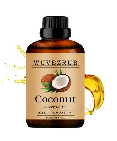 Coconut Essential Oil 240ML - 100% Pure and Natural for Aromatherapy Diffuser - 8 Fl Oz Coconut 8 Fl Oz (Pack of 1)