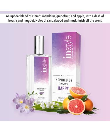 Instyle Fragrances Happy Eau de Toilette 3.40 Fl Oz | Clinique's Happy Inspired | Vegan, Paraben & Phthalate Free | Cruelty-Free - Buy Online on GoSupps.com