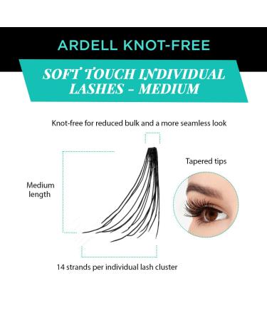 Ardell Soft Touch Individual False Eyelashes Medium Black 4 Pack - Knot-Free - Buy Online on GoSupps.com
