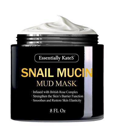 Snail Mucin Facial Mud Mask 8 Fl Oz - Deeply Hydrating & Moisturizing for Dry & Sensitive Skin - Improving the Skin's Barrier Functions - Originates in Champagnolles France