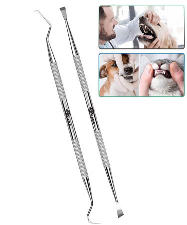 YsCare tartar remover dog remover dog tooth cleaner double head dental care set dental 2 -series professional tooth cleaning tartar remover tooth probe scaler made of stainless steel pet -friendly - Buy Online on GoSupps.com