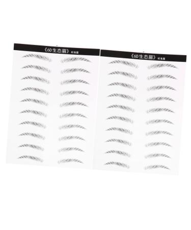 FRCOLOR 6 Sheets Pairs Tool Stickers Black Makeup Eyebrows Transfer Stickers Template Woman Hair Supplies