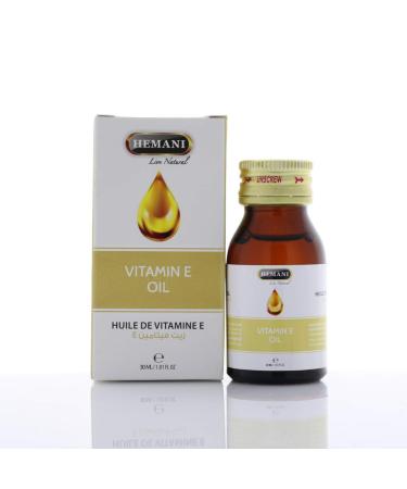 HEMANI Vitamin E Oil 30mL (1 FL OZ) - 100% Edible Oil - Essential Fatty Acid Dietary Supplement