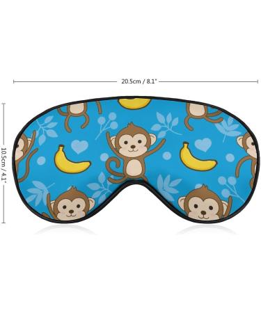 Monkeys and Bananas Soft Sleep Mask - Adjustable Eye Cover for Effective Shading | Funny Blindfold for Men & Women - Perfect for Travel & Sleep - Buy Online on GoSupps.com