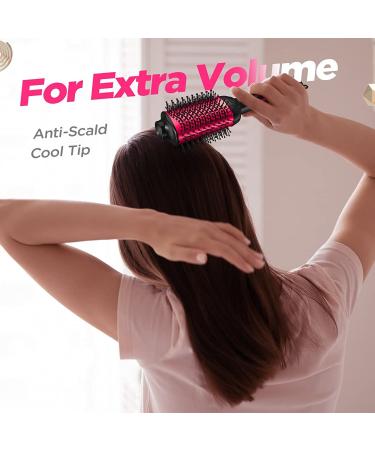 MiroPure Hot Air Brush One Step Hair Dryer & Volumizer - Rose Red - Buy Online on GoSupps.com