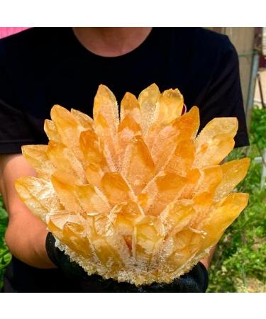 Natural Yellow Phantom Quartz Crystal Cluster Specimen Crystal Cluster (Size : 500-550g) - Buy Online on GoSupps.com