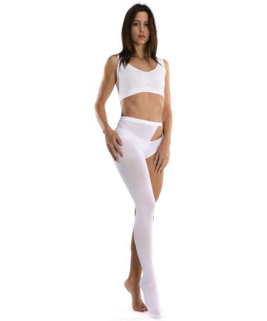 Scudotex Mono Tights - Medical Anti-Thrombosis Compression 18-24 mmHg Medium Length White Size 4 | Buy Online - Buy Online on GoSupps.com