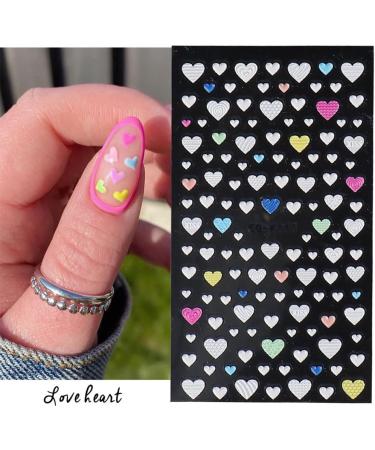 Decoration Acrylic Textured Decals Love Heart Embossed White Cloud Nail Art Stickers 5D Engraved(5D-K111) - Buy Online on GoSupps.com