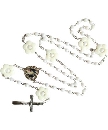 Shop Oralgo's Unique White Pearl Necklace - Stylish Cross Trailer Chain & Crucifix Accessory for International Shipping - Buy Online on GoSupps.com