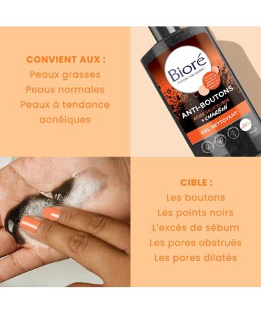 Biore Anti-Pimple Cleansing Gel with Charcoal + Salicylic Acid 200ml - Buy Online on GoSupps.com