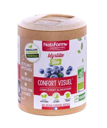 Nat&form myrtille bio confort visuel coresponsable 200 g lules
