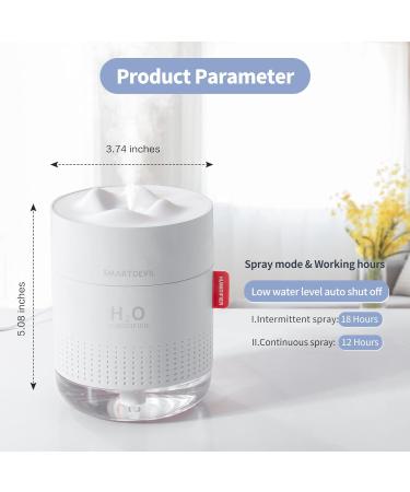 SmartDevil Snow Humidifier 500ml - Ivory | Quiet Portable Air Humidifier - Buy Online on GoSupps.com