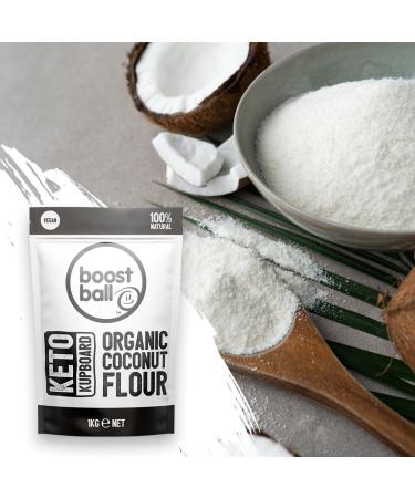 Boostballs Keto Kupboard Organic Coconut Flour 750g - Vegan & All Natural - Buy Online on GoSupps.com