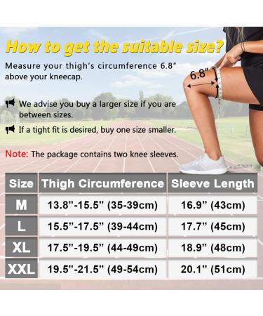 Beister Compression Leg Sleeves with Elastic Straps - XL Black - for Men & Women - Extra Long Knee Braces for Basketball, Football, Joint Pain - Buy Online on GoSupps.com