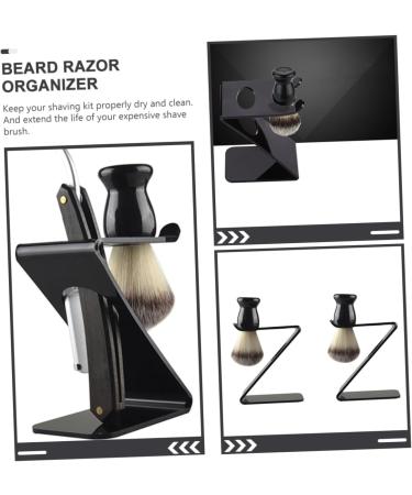 Angoily Razor Stand | Salon Beauty Tool & Brush Rack for Men | Acrylic Shaver Holder & Beard Brush Stand - Ideal Hairdressing Accessories - Buy Online on GoSupps.com